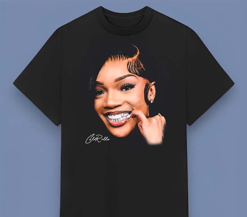 

RARE HOT Glorilla Big Face Signature Shirt Black Cotton All size S-5XL Unisex T-Shirt XXL