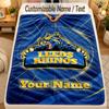 Flannel BlanketLeeds Rhinos Custom Name Text Personalized Soft Warm Throw Blanket Home Decor Gift