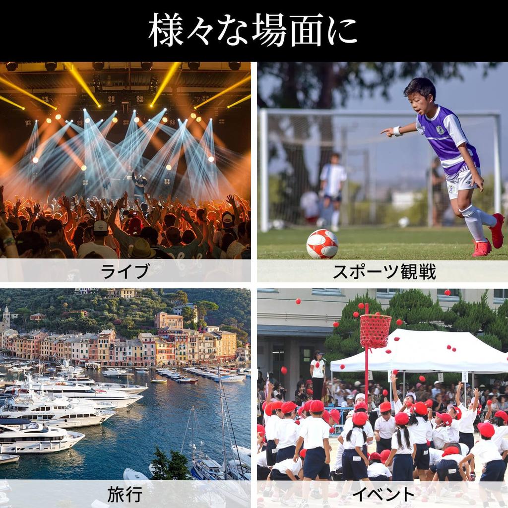 Loveril Binoculars, 10x Magnification, Perfect for Outdoor Travel, Sports, and Concerts, Compact and Ultra-Lightweight, with Pouch, Wiping Cloth, and