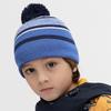 Children's Autumn and Winter Wool Hats Boys and Girls Striped Wool Balls Warm Knitted Hats European and American Christmas Gifts