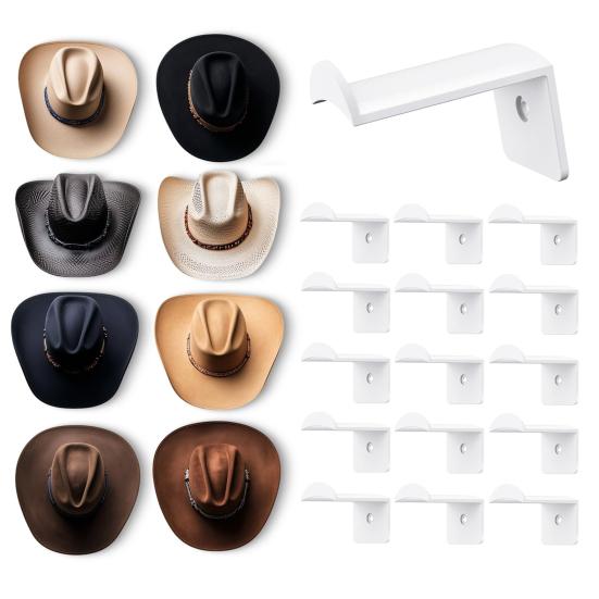 4/8Pcs Hat Hooks Cowboy Hat Racks Easy Installation Strong Adhesive Wall