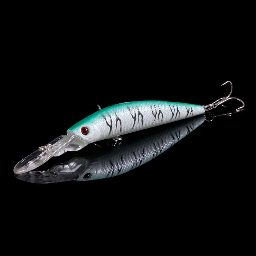 HENGJIA 1 tk Minnow kalastuslant Elutruu haugi landi vobler kõva sööt 3D Eyes kalastustarvetega