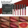 JULYSTAR Professional Soft Matte Lip Cream Set 6 Pieces Long-Lasting Waterproof Velvety Liquid Lipstick Nude Red Lip Makeup Gift Box for Women