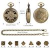 Portable and Stylish Pocket Watch Set Polyhedral Dices Set with Pocket Watch Case Pocket Watch Case Pendant