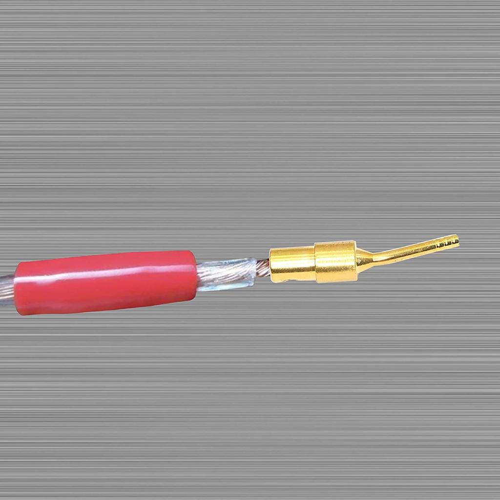 Cleqee 24K Gold Plated Set of 8 Terminals 2mm Banana Plug 8 Pieces Solderless Terminals 2mm Pin Type Audio Banana Plug Speaker Cable Terminal Blug