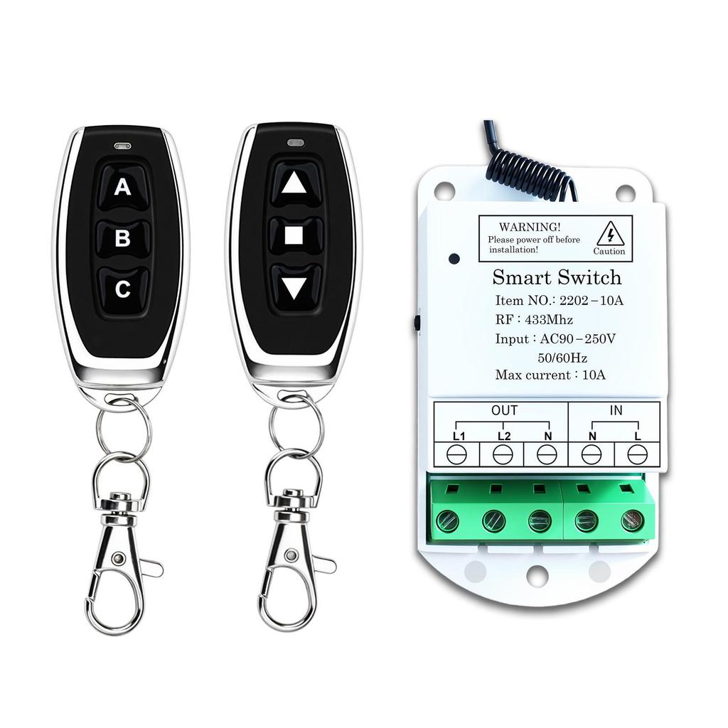 Smart 220V Wireless Remote Switch for Motorized Curtains & Doors