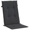 Garden Chair Cushions for High Back Chairs 6 Pcs Black 120 X 50 X 3 Cm