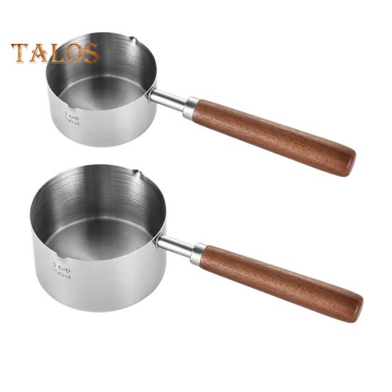 

2 шт. мерная ложка с деревянной ручкой, совок для корма для домашних животных, 125 мл/250 мл, мерные чашки из нержавеющей стали, столовая ложка, мерная ложка для приготовления кофе, мерная ложка 2pcs