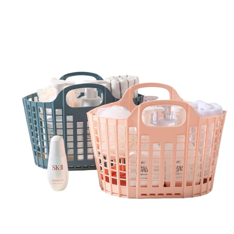 Waterproof Shower Tote Portable Bath Organizer Collapsible Shower Caddy Multipurpose Storage Basket for Toiletries/Toys/Clothes