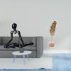 Creative Abstract Thinker Statue Decorative Figurine Unique Metal Sculpture Nordic Ornament for