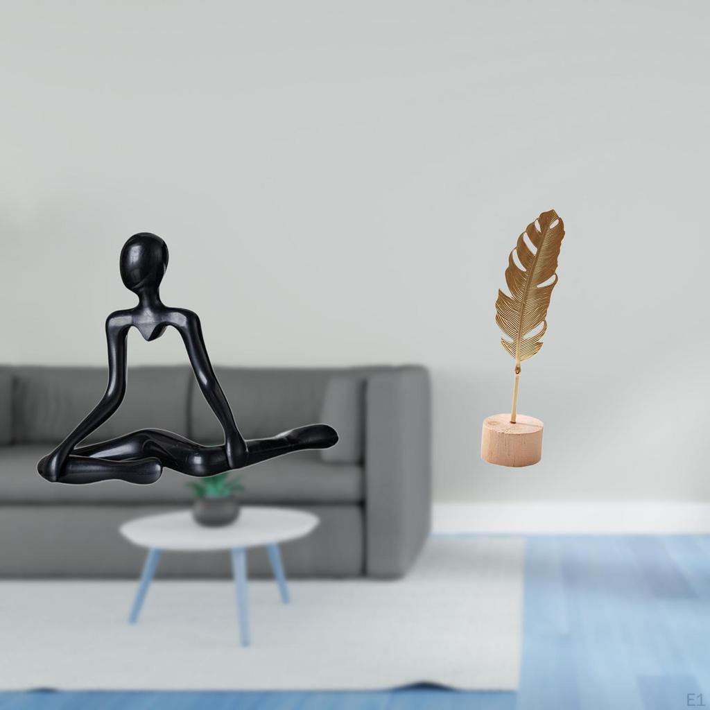 Creative Abstract Thinker Statue Decorative Figurine Unique Metal Sculpture Nordic Ornament for