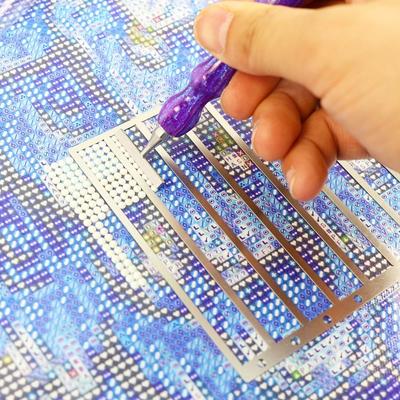 DIY Diamantmalerei Lineal Anti-Rutsch Texturiertes Gitter Werkzeug Diamantpunkt Bohrer Ausrichtungswerkzeug Gerades Bohren Zeichenlineal