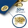 1000pcs Grommet Kit Metal Eyelets 8mm/10mm/12mm/14mm/17mm With Washer For Curtains Leather Canvas Belt Silver Gold