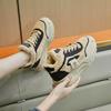 MCTIN Shoes for Women Winter Plush Chunky Sneakers Lace Up Casual Thick Soled Warm Shoes