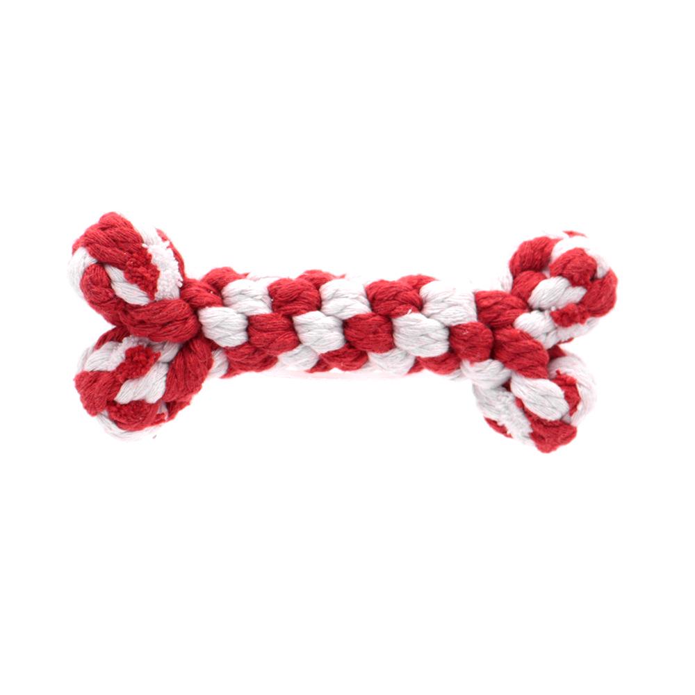 Christmas Cotton Rope Knot Toys - Bite-Resistant Teething Supplies for Dogs