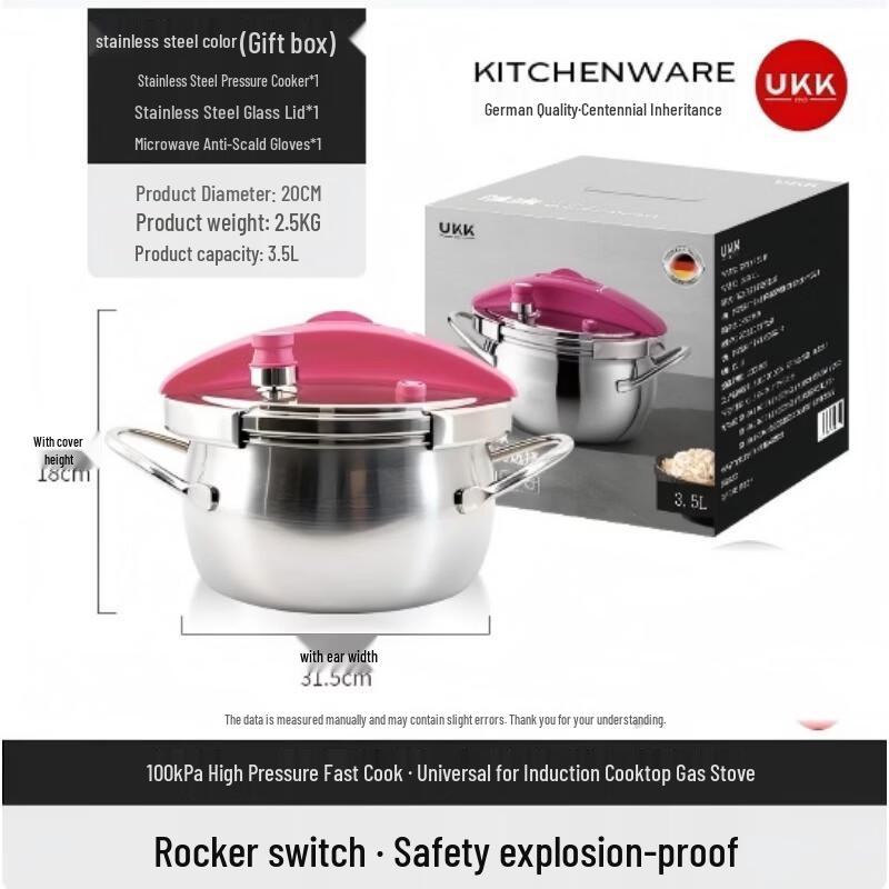 Ukk Macaron Series 304 Stainless Steel Pressure Cooker