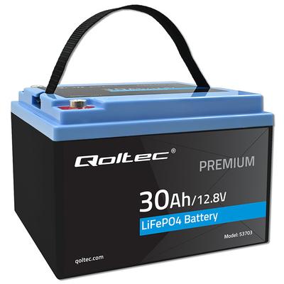 Qoltec Akumulator LiFePO4 Litowo-Żelazowo-Fosforanowy | 12.8V | 30Ah | 384Wh | BMS