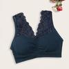 Breite Schultergurte Schönheit zurück Raffen Frauen BH Spitze Nähte Push-Up Sport Büstenhalter
