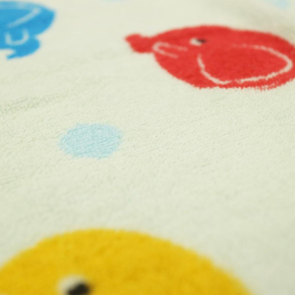 Marushin Fanti Colorful Character Face Antibacterial and Odor 0825000300 Towel, 100% Cotton, Resistant,