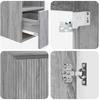 Bathroom Furniture Set 5 Pieces Grey Sonoma 33 x 34.5 x 160 cm