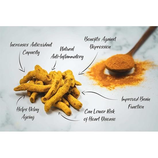 Chounk Natural and Pure Turmeric Powder/Haldi Powder - No Artificial Flavour Added | Selam Haldi Powder | Hand Selected (500g)