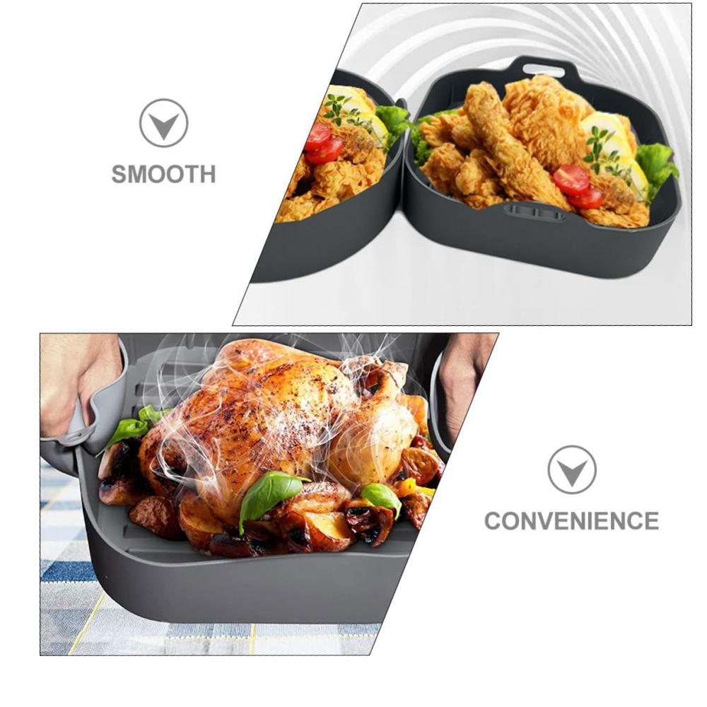 20cm Silicone Air Fryer Liners Reusable Non-Stick Basket Fryer Liners Replacement of Parchment Liner Paper Air Fryer Basket