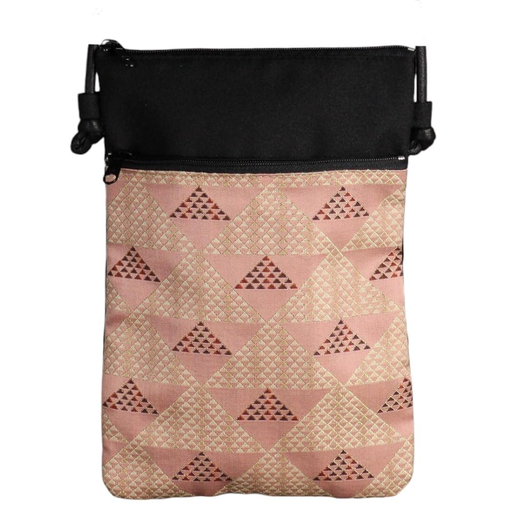 

Fan Inoguchi Needlework Gold Brocade Made in Japan Kyoto Pure Silk Pochette Sacoche Mini Bag Shoulder Bag Crossbody Pouch Lightweight Compact Shoulder