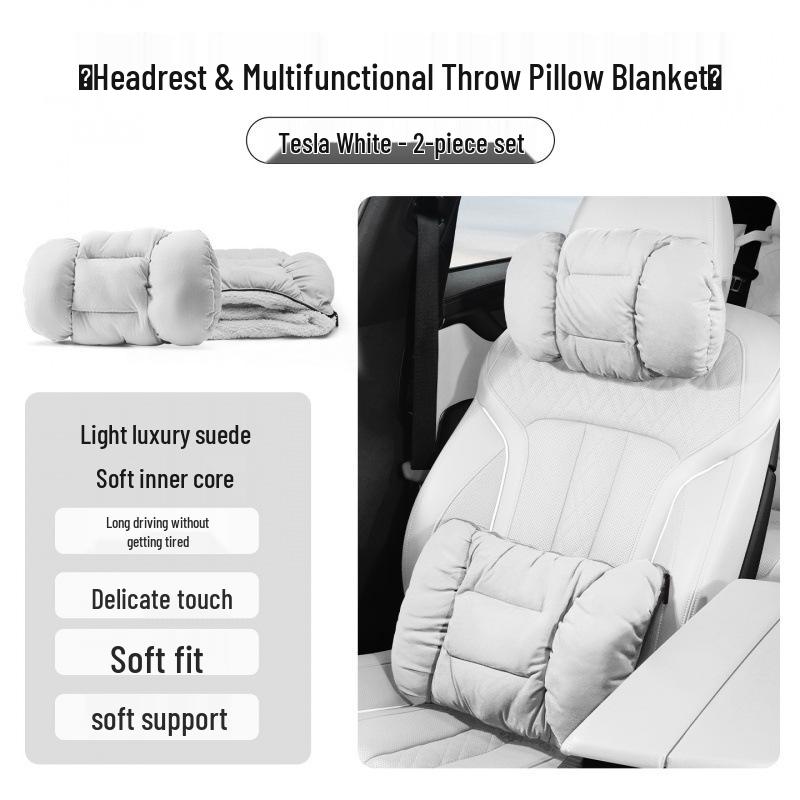 Trumpchi E8 Flannel Headrest & Lumbar Support for Legend M8, Master Neck Pillow for GS3, Ying Su M6, GS8.