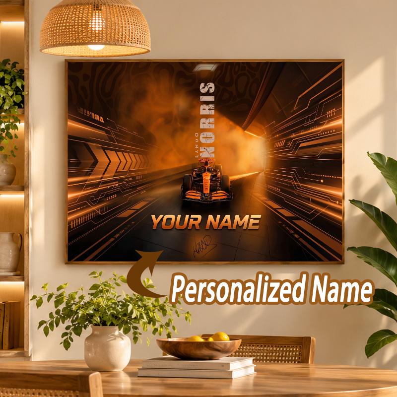 Custom Name Lando Norris 5D Diamond Painting Personalized Full Drill Diamond Art Kit Gift