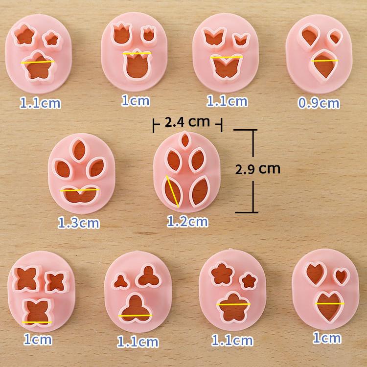 10/20Shapes Polymer Clay Cutters Mini Clay Cutters for Polymer Clay Earrings Making, Clay Cutters for Polymer Clay Jewelry