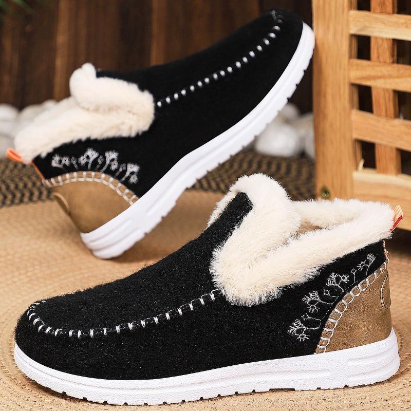 Cotton Boots Fleece and Thickened Cotton Shoes Women's Boots Warm Snow Boots Fashionable with One Step