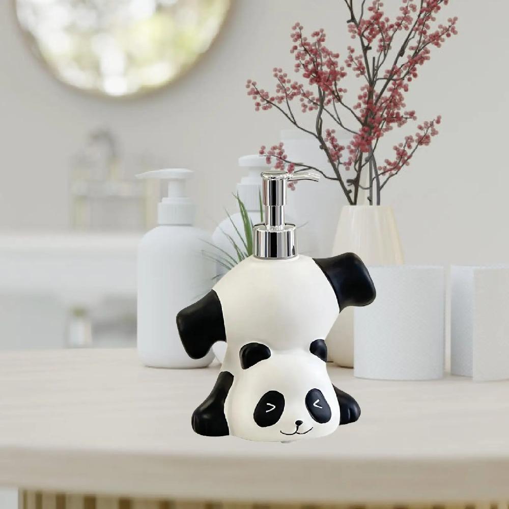 Press Bottle Panda Soap Dispenser Decorative Shampoo Soap Dispenser  Bathroom