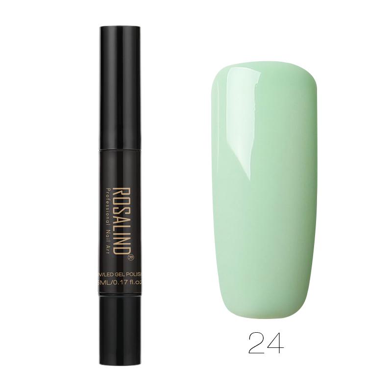 ROSALIND Lac de unghii cu gel 5ML 01-58 Soak Off Top White Nail Brush Pen Nails Art Gel UV semipermanent