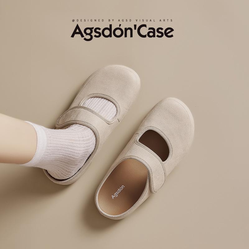 Augustus Denboken Half Slippers Women's 2025 New Summer Wear One Pedal Platform Pregnant Women Mary Jane Single Shoes