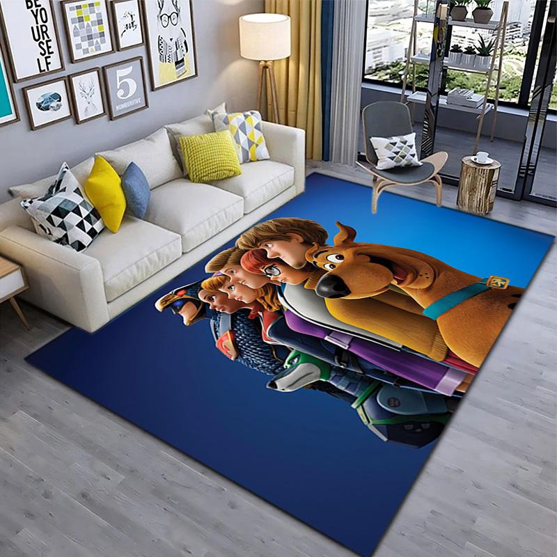 Halloween cartoon comedy adventure movie Scooby-Doo carpet is suitable for living room and bedroom doormats office balcony decorative carpet V5