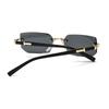 Trendy Rimless Sunglasses for Male Latest Female Stylish Frameless Rectangle Sun Eyeglasses Vintage Shades Traveling Eyewear UV400