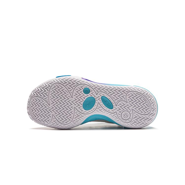 Li-Ning Young  Cloud Non-Slip Shock Absorbing Lightweight Rebound Basketball Shoes Kids Sneakers White Blue YKBT034-1