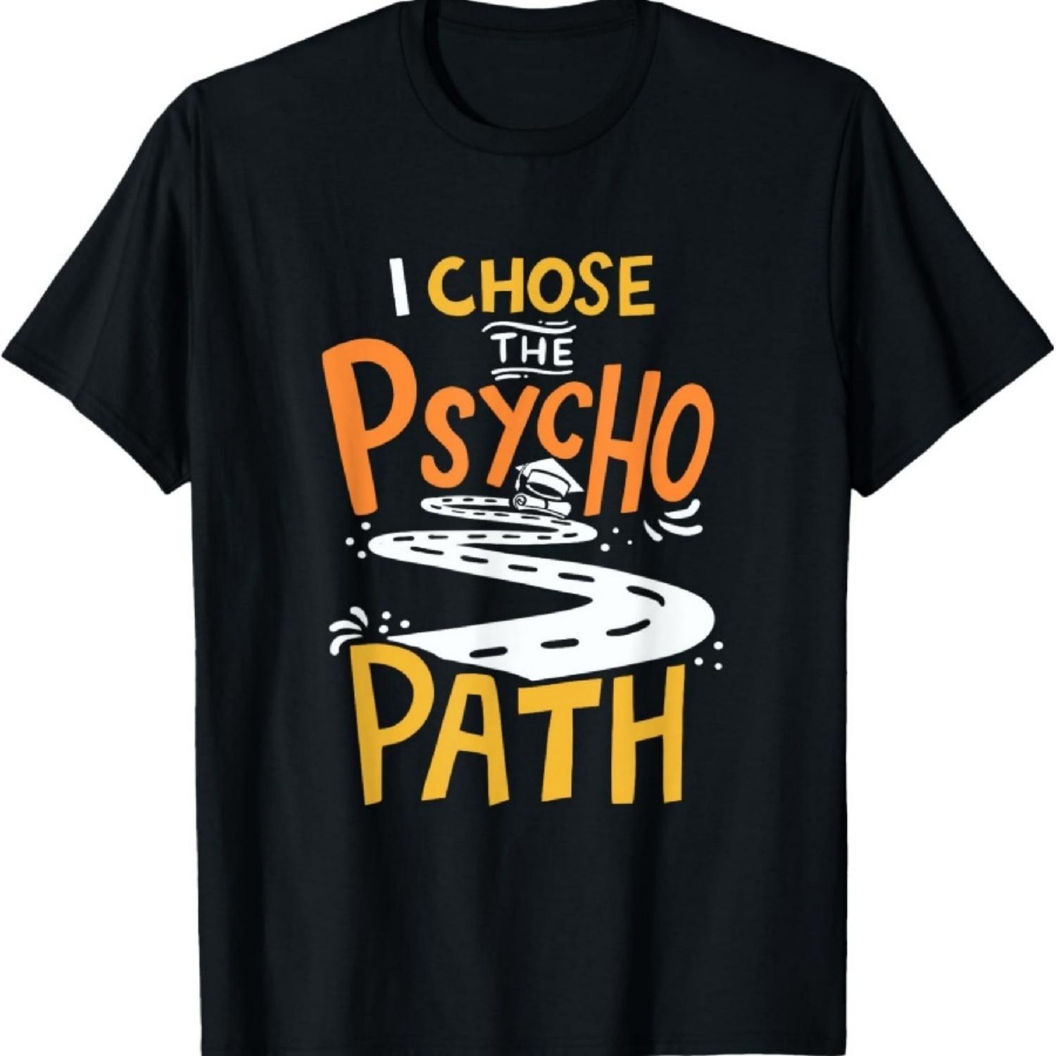 Я выбрал психопатологический путь Футболка-подарок на выпускной по психологии1 XXXXXL чёрный