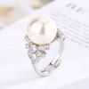 Jewelry Copper Bottom Gold Plated Bow Diamond Ring 14Mm