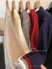 Women's Autumn 2024 Red Knitted Sweater Cardigan - Colorful Button, Crew Neck, Long Sleeve, Soft Angora Blend.