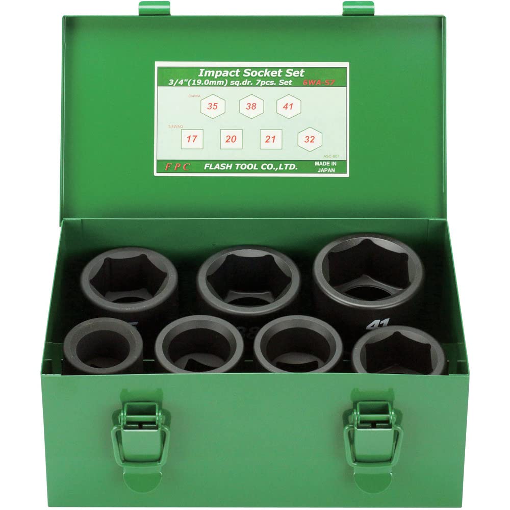 

Flash Tool Impact Socket Set Set Semi-Long 6WA-S7 7-Piece