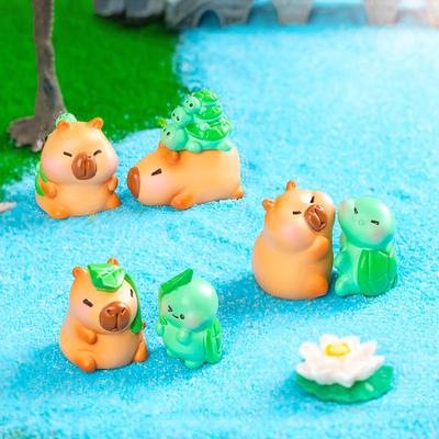 Cartoon Niedliches Wasserschwein Schildkröte Miniatur Kreativ Mini Tiere Figur Kawaii DIY Heimdekorationszubehör Geschenke