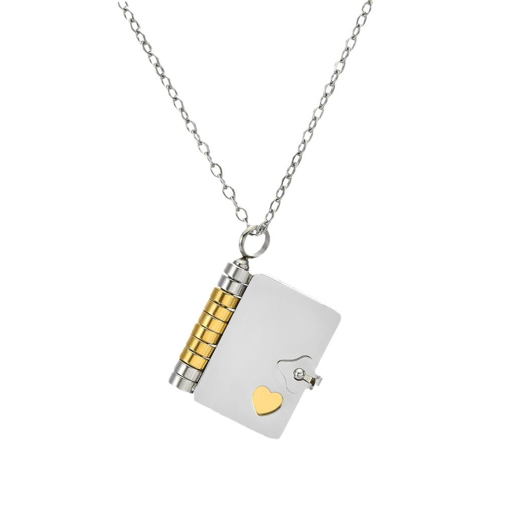 Love Open and Close Book Pendant Necklace Romantic