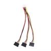4Pin Ide To 3 Serial Ata Sata Power Splitter Extension Cable Connectors Computer