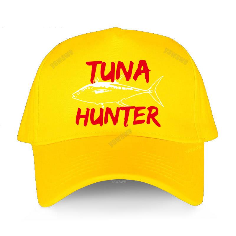 Schwarze, lässige, bedruckte Fischkappen für Jungen, Tuna Hunter, Sporter, Fisher, Unisex-Snapback-Hüte mit Modedruck