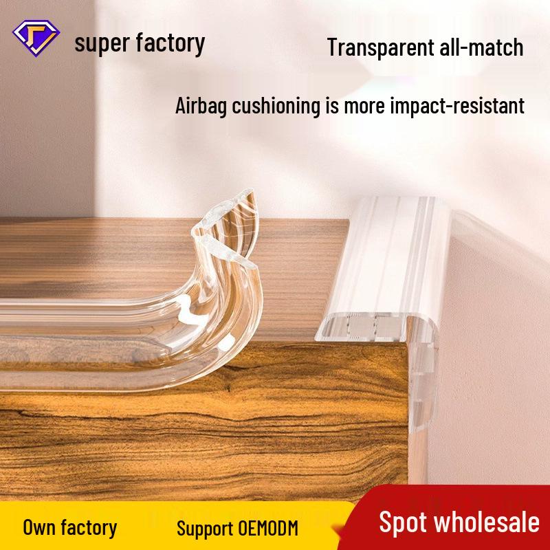 Kids' Clear PVC Anti-Collision Edge Protector Strip for Doors & Cabinets
