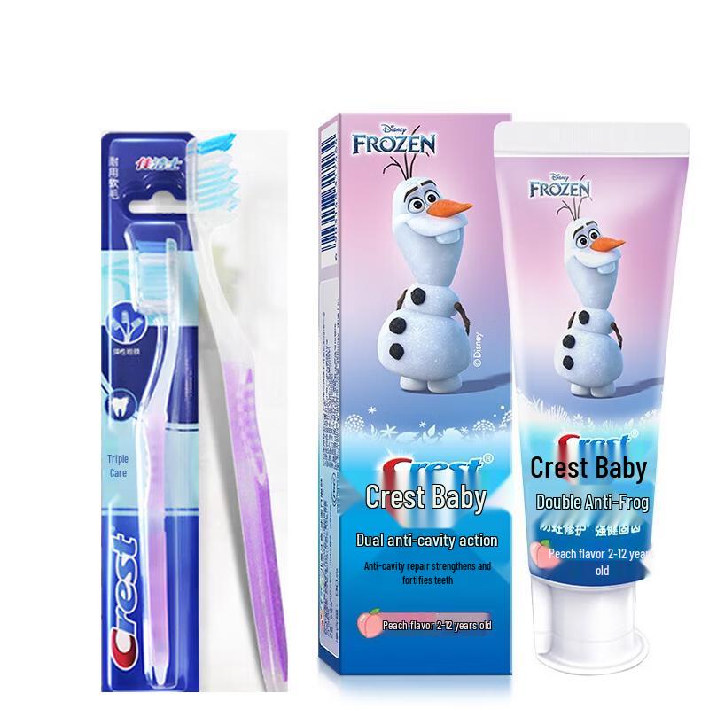 Crest Triple Care Toothbrush & Kids Toothpaste Set