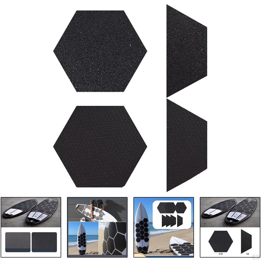 Hexagon Surfboard Pads Deck Grip Mat Professional Surfpad Waxless for Paddleboard Fish
