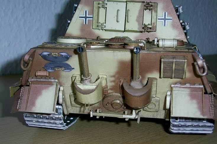 Modèle d'assemblage 3D en papier artisanal, armes militaires mondiales à l'échelle 1/25 (Jagdtiger)