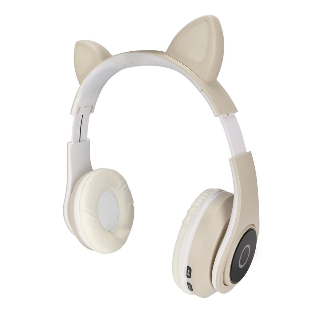 LXB39A Cat Ear Bluetooth Headset Cute Adjustable Bass Portable Wireless Bluetooth Headset with Sound Cable for